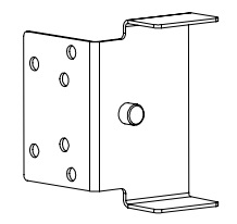 Skiss på låsattrapp för korrekt placering av Flexlock Invisble