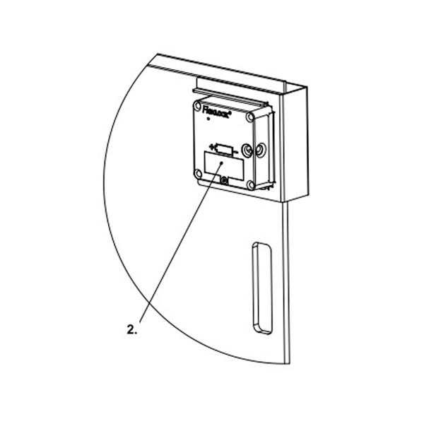 Diagram of Flexlock with lock plate on sliding doors